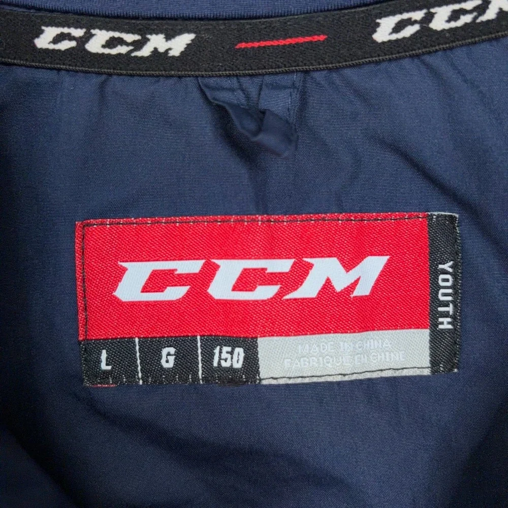 CCM Jacket Youth Large Blue Greenville Road Warriors Hockey Warm Up Sporty